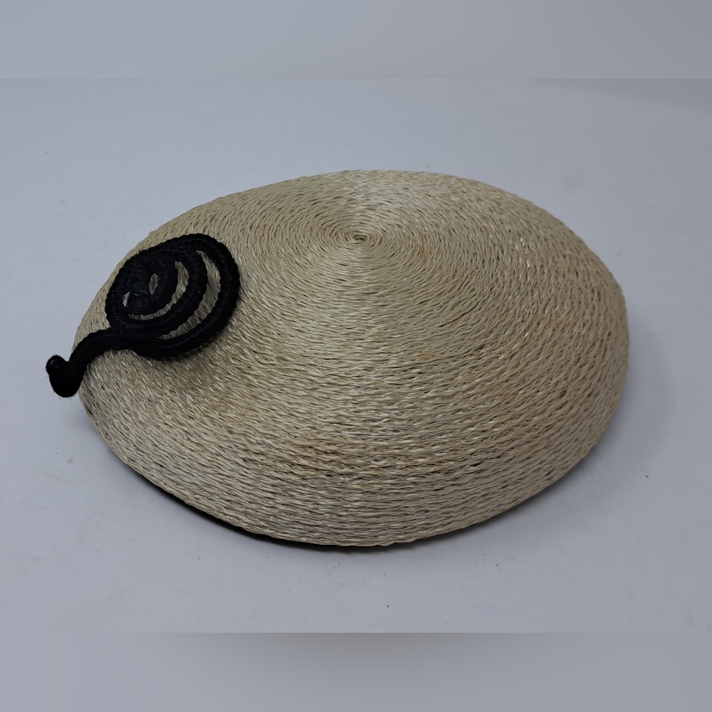 Cedar Crest Original Women's Vintage 60s 50s Hat Straw Beret Oval Size 7 - Picture 12 of 15